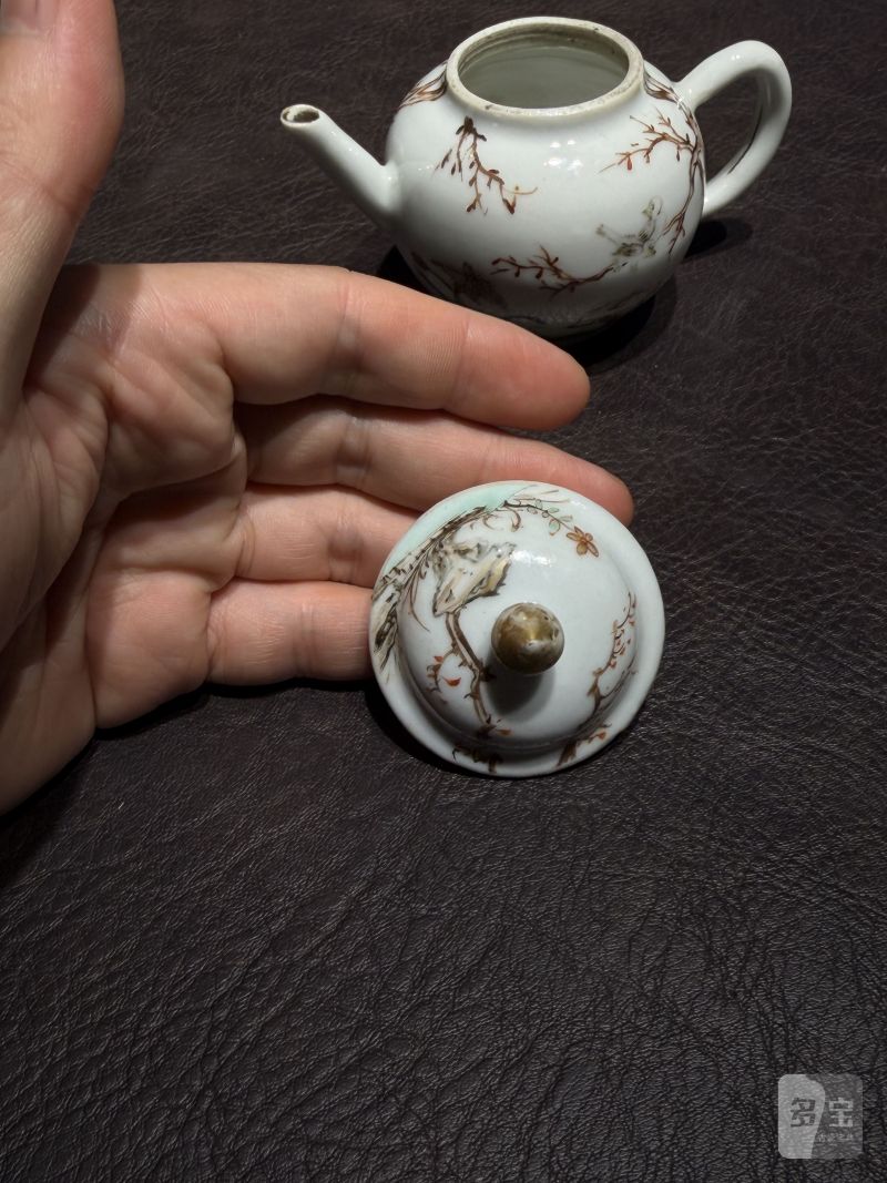清乾隆 粉彩花鸟纹茶具一套25件 - 图39